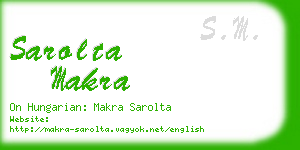 sarolta makra business card